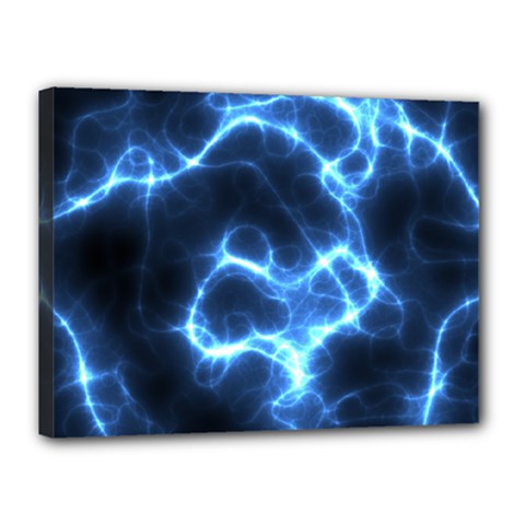 Electricity Blue Brightness Bright Canvas 16  X 12  (stretched)
