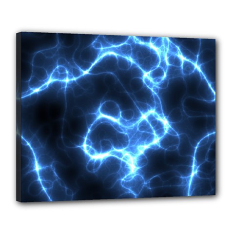 Electricity Blue Brightness Bright Canvas 20  X 16  (stretched)