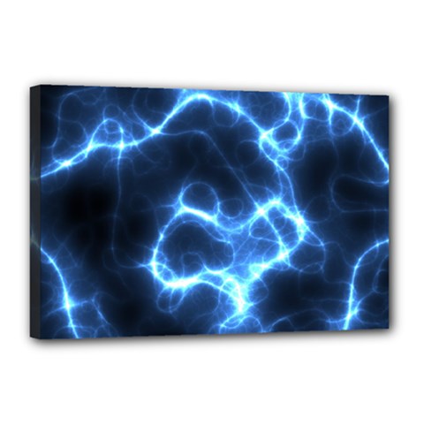 Electricity Blue Brightness Bright Canvas 18  X 12  (stretched)