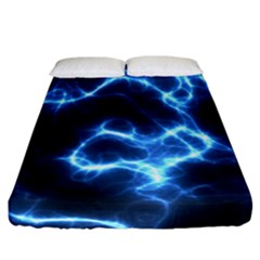 Electricity Blue Brightness Bright Fitted Sheet (california King Size)