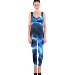 Electricity Blue Brightness Bright One Piece Catsuit