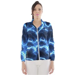 Electricity Blue Brightness Bright Windbreaker (women) by Sapixe