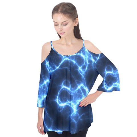 Electricity Blue Brightness Bright Flutter Tees by Sapixe