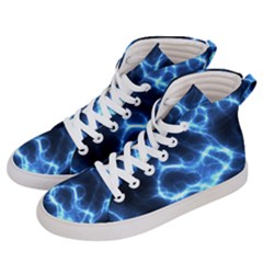 Electricity Blue Brightness Bright Women s Hi-top Skate Sneakers