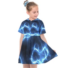 Electricity Blue Brightness Bright Kids  Sailor Dress