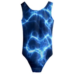 Electricity Blue Brightness Bright Kids  Cut-out Back One Piece Swimsuit