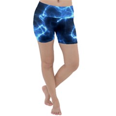 Electricity Blue Brightness Bright Lightweight Velour Yoga Shorts