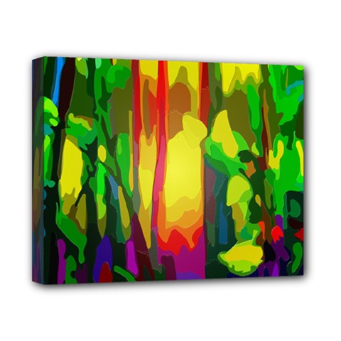 Abstract Vibrant Colour Botany Canvas 10  X 8  (stretched)