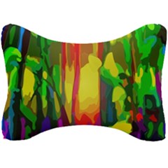 Abstract Vibrant Colour Botany Seat Head Rest Cushion by Sapixe