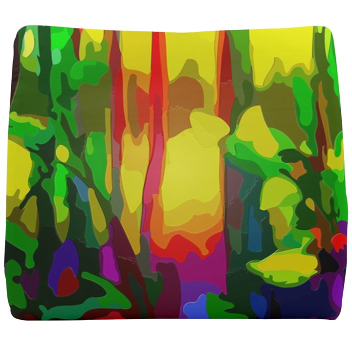 Abstract Vibrant Colour Botany Seat Cushion