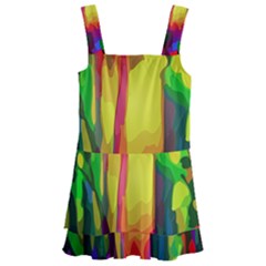 Abstract Vibrant Colour Botany Kids  Layered Skirt Swimsuit