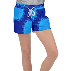 Background Course Gradient Blue Women s Velour Lounge Shorts