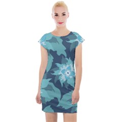 Graphic Design Wallpaper Abstract Cap Sleeve Bodycon Dress