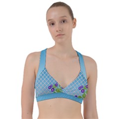 Morning Glory Argyle (blue Sky) Pattern Sweetheart Sports Bra by emilyzragz