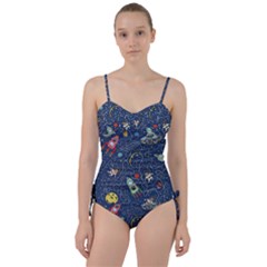 Cat Cosmos Cosmonaut Rocket Sweetheart Tankini Set by Sapixe