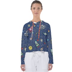 Cat Cosmos Cosmonaut Rocket Women s Slouchy Sweat