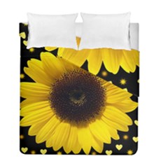 Flowers Hearts Heart Duvet Cover Double Side (full/ Double Size)