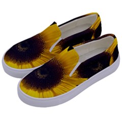 Flowers Hearts Heart Kids  Canvas Slip Ons by Sapixe