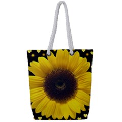 Flowers Hearts Heart Full Print Rope Handle Tote (small)