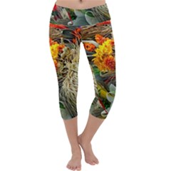 Flower Color Nature Plant Crafts Capri Yoga Leggings