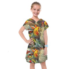 Flower Color Nature Plant Crafts Kids  Drop Waist Dress by Sapixe