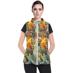 Flower Color Nature Plant Crafts Women s Puffer Vest by Sapixe