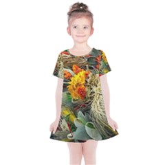 Flower Color Nature Plant Crafts Kids  Simple Cotton Dress by Sapixe