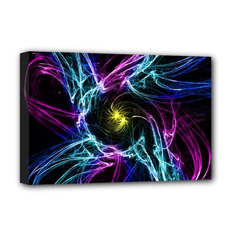 Abstract Art Color Design Lines Deluxe Canvas 18  X 12  (stretched)