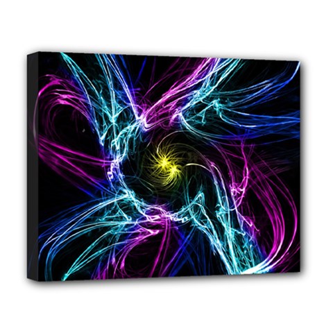 Abstract Art Color Design Lines Deluxe Canvas 20  X 16  (stretched)