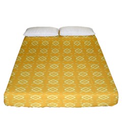 Pattern Background Texture Yellow Fitted Sheet (california King Size) by Sapixe
