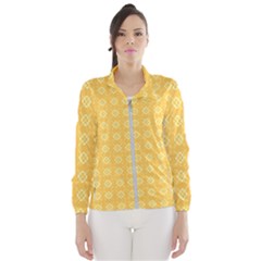 Pattern Background Texture Yellow Windbreaker (women)