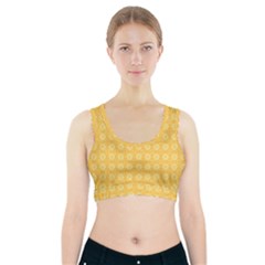 Pattern Background Texture Yellow Sports Bra With Pocket by Sapixe