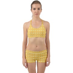 Pattern Background Texture Yellow Back Web Gym Set