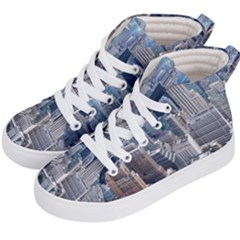 Manhattan New York City Kid s Hi-top Skate Sneakers by Sapixe