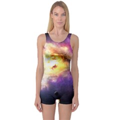 Colors Of The Planets One Piece Boyleg Swimsuit by burpdesignsA