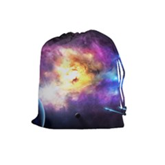 Colors Of The Planets Drawstring Pouch (large)