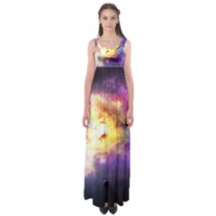 Colors Of The Planets Empire Waist Maxi Dress