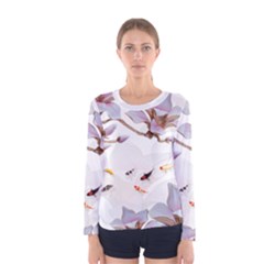 Fishes And Flowers Women s Long Sleeve Tee