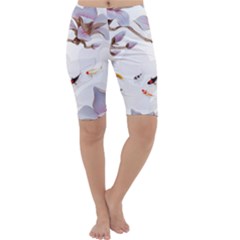 Fishes And Flowers Cropped Leggings 