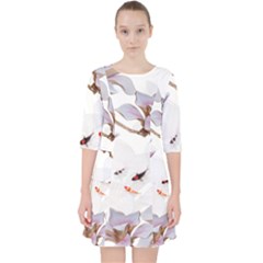 Fishes And Flowers Pocket Dress