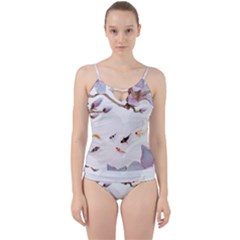 Fishes And Flowers Cut Out Top Tankini Set by burpdesignsA