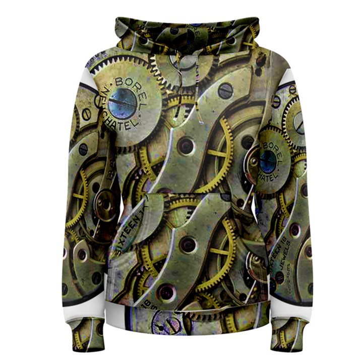  Clock Steampunk Gear  Women s Pullover Hoodie