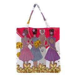 Girl Power Grocery Tote Bag by burpdesignsA