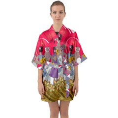 Girl Power Quarter Sleeve Kimono Robe by burpdesignsA