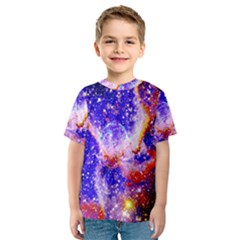 Galaxy Nebula Stars Space Universe Kids  Sport Mesh Tee