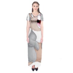 Bear Short Sleeve Maxi Dress by NSGLOBALDESIGNS2