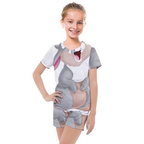 Bear Kids  Mesh Tee And Shorts Set by NSGLOBALDESIGNS2