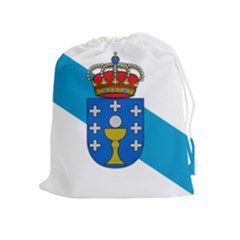 Flag Of Galicia Drawstring Pouch (xl) by abbeyz71