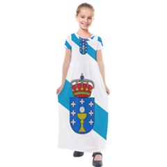 Flag Of Galicia Kids  Short Sleeve Maxi Dress by abbeyz71