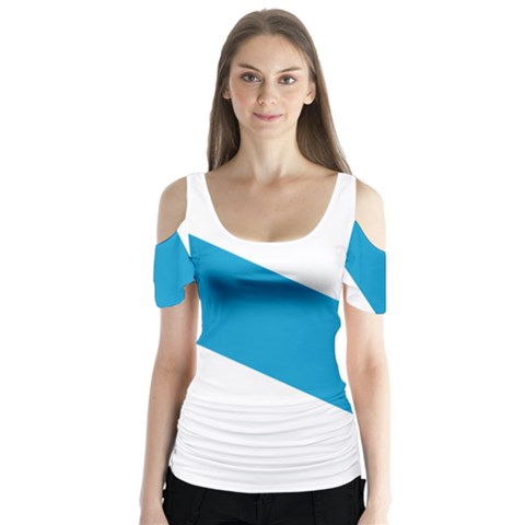 Civil Flag Of Galicia Butterfly Sleeve Cutout Tee  by abbeyz71